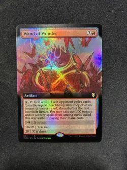 MTG -,Wand of Wonder (Extended Art) Battle for Baldur's Gate Foil - LP - Image 1