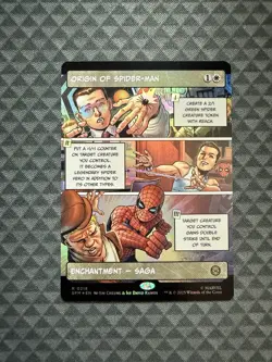 MTG Origin of Spider-Man #0218 Foil Borderless Rare Marvel’s Spider-Man (SPM) - Image 1