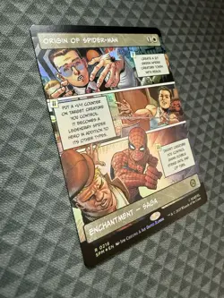 MTG Origin of Spider-Man #0218 Foil Borderless Rare Marvel’s Spider-Man (SPM) - Image 2