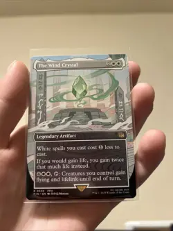 Final Fantasy MTG Magic the Wind Crystal Borderless Card Regular Rare - Image 1