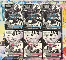 Pokemon TCG: Black Bolt (x3) & White Flare (x3) Booster Bundles (factory sealed) - Image 1