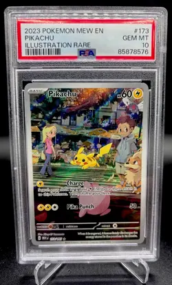 2023 POKEMON MEW EN-151 ILLUSTRATION RARE #173 PIKACHU PSA 10 GEM MT - Image 1
