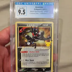 Pokemon 2021 Greninja swsh144 Celebrations Cosmos Holo Cgc 9.5 Blue Label (10) - Image 1