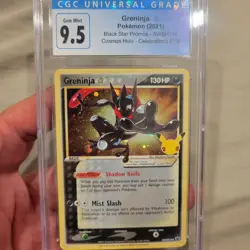 Pokemon 2021 Greninja swsh144 Celebrations Cosmos Holo Cgc 9.5 Blue Label (10) - Image 3