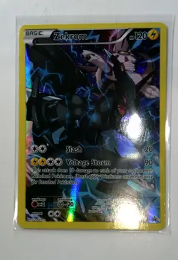 Pokemon TCG Zekrom XY76 Full Art Black Star Holo Foil 2015 Promo #XY76 LP - Image 1