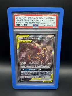 Pokemon Umbreon & Darkrai GX Tag Team Powers Coll. Full Art Promo SM241 PSA 9 - Image 1