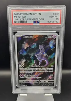 2023 Pokemon S&V 151 UPC Black Star Promo Mewtwo #52 - GEM MINT PSA 10 - Image 1