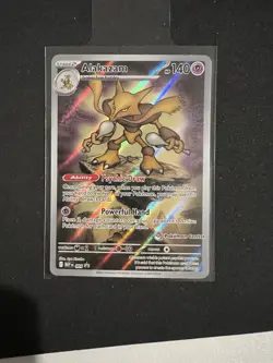 Pokemon TCG Alakazam MEP 009 Pokemon Center Stamped Promo - Image 1