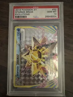 Pokemon 2016 XY Starmie Break Evolutions #32 PSA 10 - Image 1