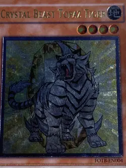 Yugioh! - Crystal Beast Topaz Tiger FOTB-EN004 Ultimate Rare - MP - Image 2