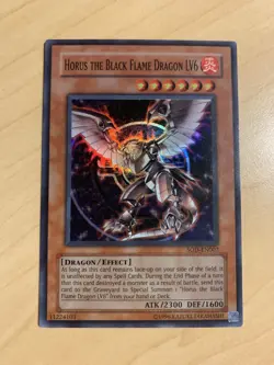 Yugioh! - Horus The Black Flame Dragon LV6 - Super Rare - LP - Image 1