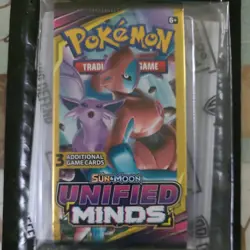 Pokemon Card - Unified Minds - Sun & Moon - 3 Card Mini Booster Pack New - Image 1