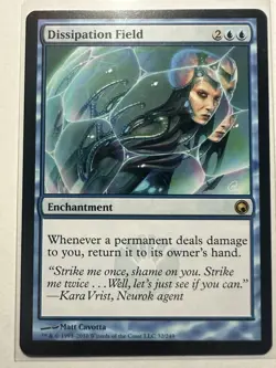 MTG Dissipation Field Scars of Mirrodin Regular Rare Card in Near Mint Condition - Image 1