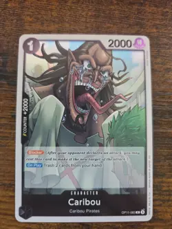 Caribou OP11-083 Rare A Fist of Divine Speed NM One Piece Card Game - Image 1