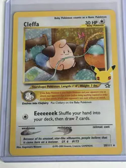 Cleffa - 20/111 - Pokemon Celebrations Classic Collection Holo Rare Card NM - Image 1