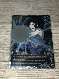 Naruto CCG Sasuke Uchiha Limited Edition Full Art Foil Promo Card 068- Near Mint - Image 1