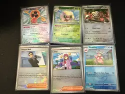 lot of 6 pokeball and masterball holo prismatic evolutions pokemon cards - Image 1