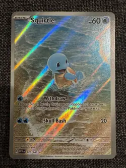 Squirtle 170/165 Scarlet & Violet: 151 Illustration Rare Near Mint Pokemon Card - Image 1