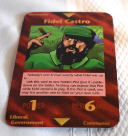 Fidel Castro Card INWO Illuminati New World Order Game - Image 1
