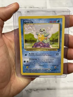 SQUIRTLE 93/130 Base Set 2 Regular Pokemon Card NM Vintage Vtg Nintendo WOTC TCG - Image 1