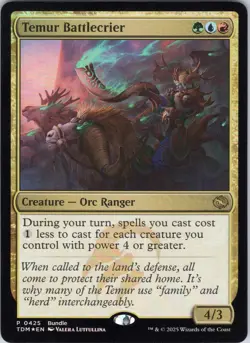 Temur Battlecrier TDM P Unique Promos Tarkir: Dragonstorm # 425 NM Foil - Image 1