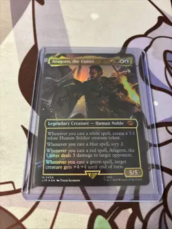 MTG Aragorn, the Uniter Foil (Borderless) Universes Beyond Lord of the Rings NM - Image 2