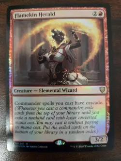 Flamekin Herald NM FOIL Commander Legends MTG FREE SHIPPING - Image 1