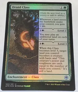 Druid Class #180/281 MTG Adventures in the Forgotten Realms Uncommon UNPLAYED - Image 1