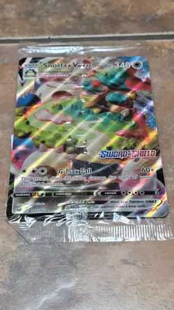 JUMBO Pokemon Snorlax VMAX 142/202 GameStop Sword & Shield Stamped Promo SEALED - Image 1