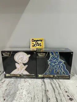 Pokemon TCG Mega Evolution Pokemon Center Exclusive ETB Set of 2 Factory Sealed - Image 1