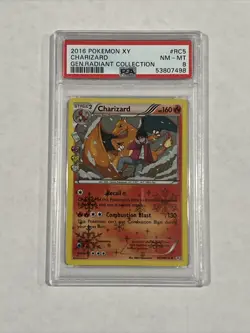 PSA 8 NM-MT Charizard Radiant Collection Generations RC5 2016 Pokemon TCG - Image 1