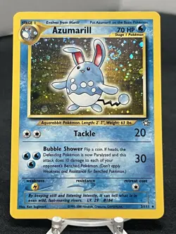 Pokemon TCG Azumarill 2/111 Neo Genesis Holo 💫 Swirl ~LP~ - Image 1