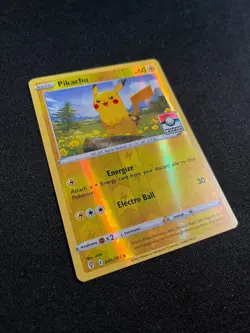 Pikachu Evolving Skies Reverse Holo 049/203 Pokemon League Stamp Promo NM - Image 3