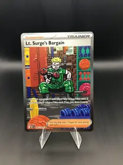 Lt. Surge's Bargain 185/132 Special Illustration Rare Pokemon Mega Evolution NM - Image 1