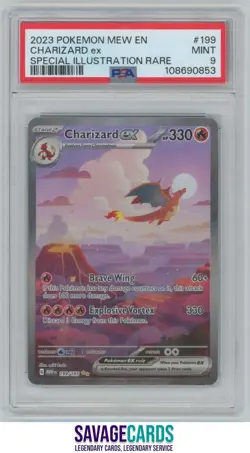 2023 Pokemon Scarlet&Violet Series - 151 Charizard ex PSA 9 #199/165 Special - Image 1