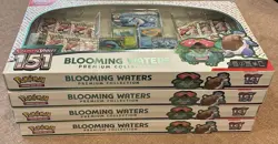 4x Pokemon TCG Scarlet Violet 151 Blooming Waters Premium Collection Box SEALED - Image 2