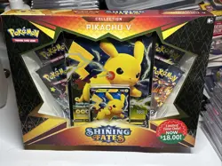 Pokemon TCG: Shining Fates Pikachu V Collection Box: NEW FACTORY SEALED - Image 1