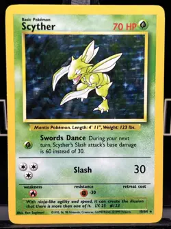 Scyther 10/64 Jungle Holo - No Symbol Variant! Rare - Pokemon TCG LP - Image 3