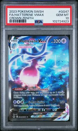 Pokemon - PSA 10 Gem Mint - Hatterene VMax Full Art GG47/GG70 - Crown Zenith - Image 1