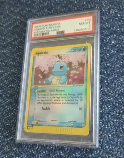 2004 POKEMON SQUIRTLE REVERSE 46/95 EX TEAM MAGMA VS TEAM AQUA PSA 8 - Image 2