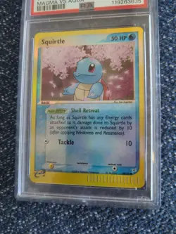 2004 POKEMON SQUIRTLE REVERSE 46/95 EX TEAM MAGMA VS TEAM AQUA PSA 8 - Image 3