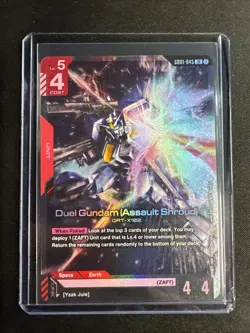 Duel Gundam (Assault Shroud) GD01-045 LR FOIL - Newtype Rising Gundam Card Game - Image 1