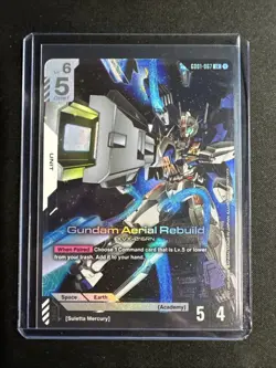 Gundam Aerial Rebuild GD01-067 LR Gundam Card Game Newtype Rising - Image 1