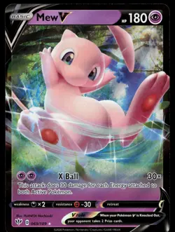 Mew V 069/189 Swsh03: Darkness Ablaze Holo Pokemon Card - Image 1