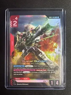 Gundam Card Game Singles Buster Gundam GD01-046 LR Zaft - Image 1