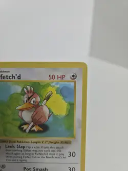 FARFETCH'D 27/102 BASE SET SHADOWLESS POKEMON CARD ENGLISH - Image 3