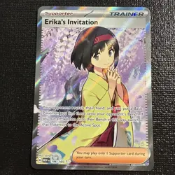 Pokemon TCG Erika's Invitation Scarlet & Violet Holo Ultra Rare Card 196/165 - Image 1