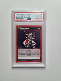 MetaZoo PSA 10 GEM MINT Wendigo to Arms 2022 Kickstarter Holo Rare Promo Card #6 - Image 2