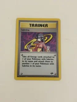 Pokemon TCG WOTC Sabrina Trainer Gym Challenge Holo Card 20/132 Rare - Image 2