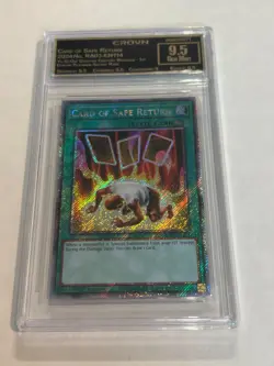 2024 YU-GI-OH CARD OF SAFE RETURN 1ST ED PLATINUM SECRET RARE CROWN 9.5 JQ1 - Image 1